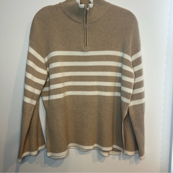 Rails Tessa Stripe wool and cotton quarter-zip pullover - Picture 9 of 13